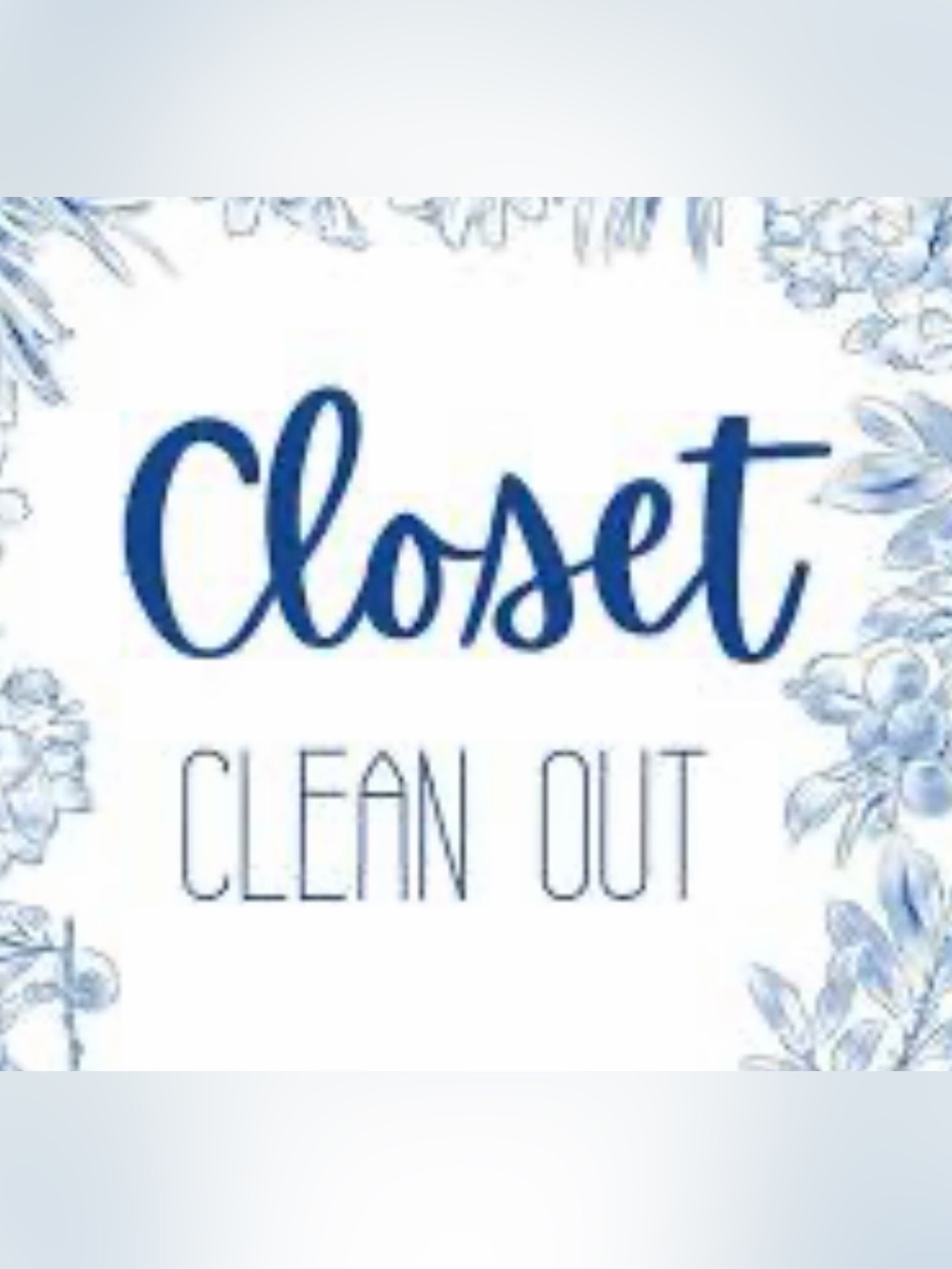 SKIMS Blue Floral 'Closet Clean Out' Graphic